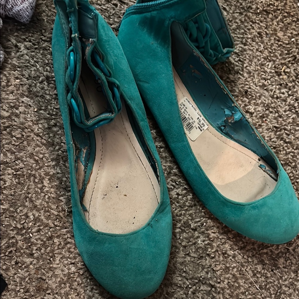 BAMBOO Teal Women's Flats